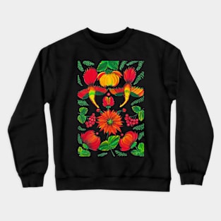 Floral Pattern of Petrykiwka Painting. Ukrainian print. Crewneck Sweatshirt